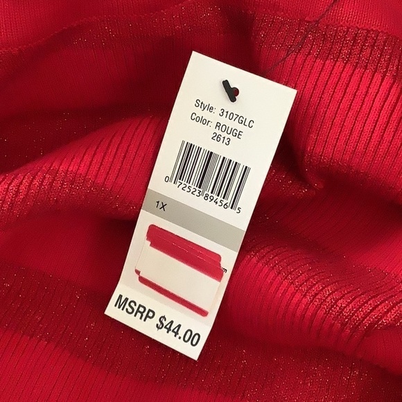 MERCER Streets Studio Shimmer Striped Knit Top (L12) - Picture 6 of 6